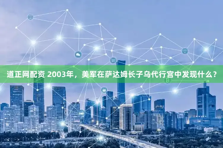 道正网配资 2003年，美军在萨达姆长子乌代行宫中发现什么？